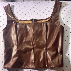 Brown corset top